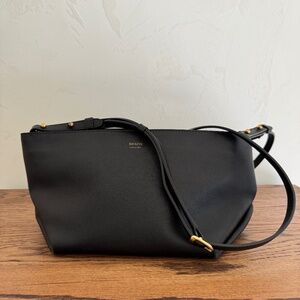 KHAITE Adeline Leather Crossbody Bag black